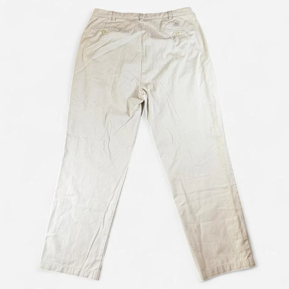 Vintage 90s Polo Ralph Lauren Andrew Pants Beige Pleated Size 38x32